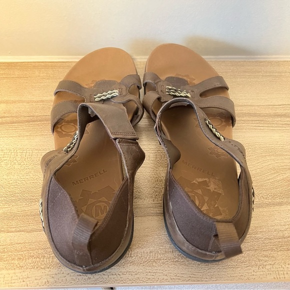 MERRELL Flaxen Espresso Sandals Brown Size 11 - Picture 4 of 4